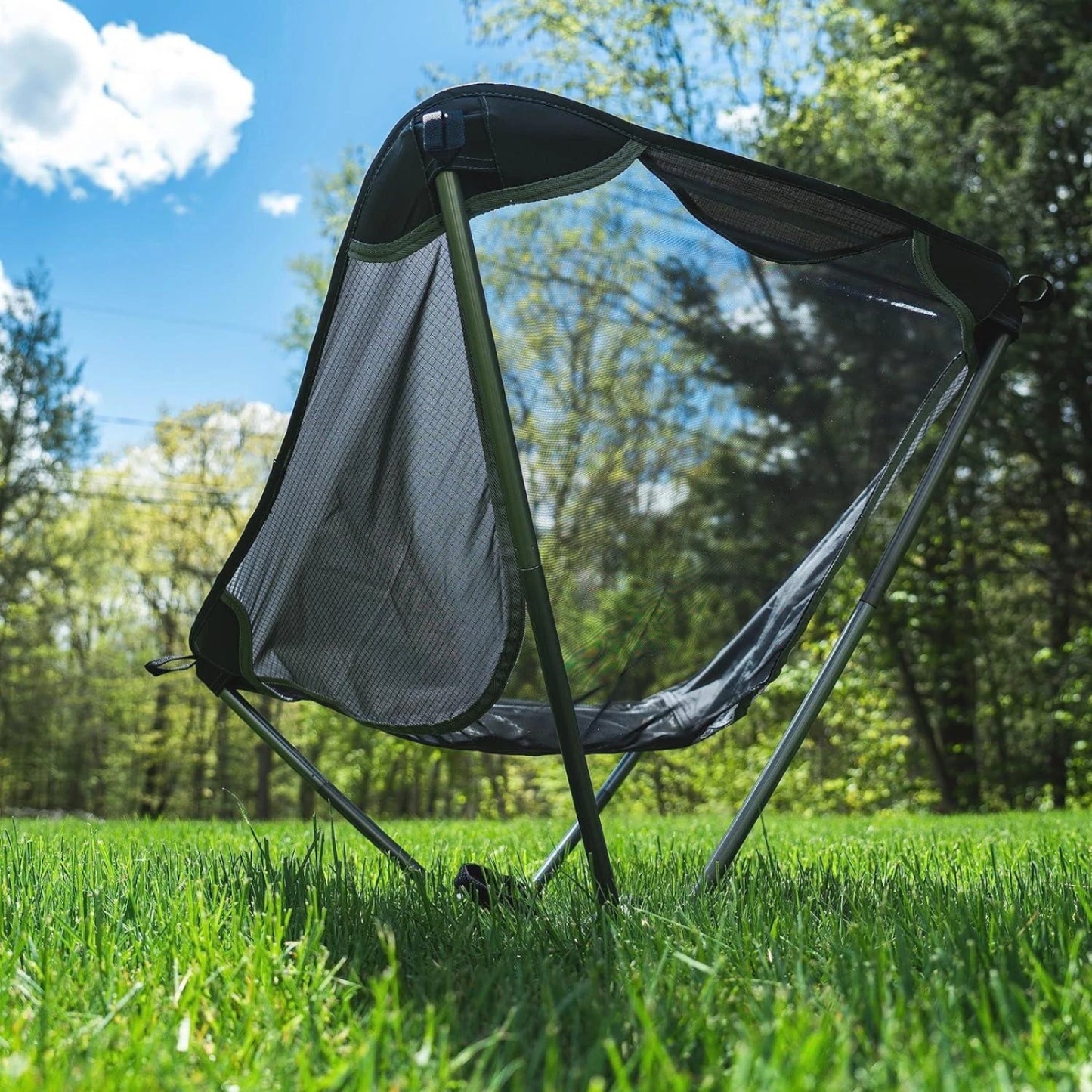 WESTTUNE 780G Ultralight Camping Chair Aluminum Alloy Lightweight Outdoor Folding Chair Moon Chair for Backpacking Hiking Travel