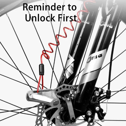 120Cm Motorcycle Scooter Disc Lock Reminder Cable anti Theft Protection Disc Lock Cable Security Steel Wire Spring Helmets Lock