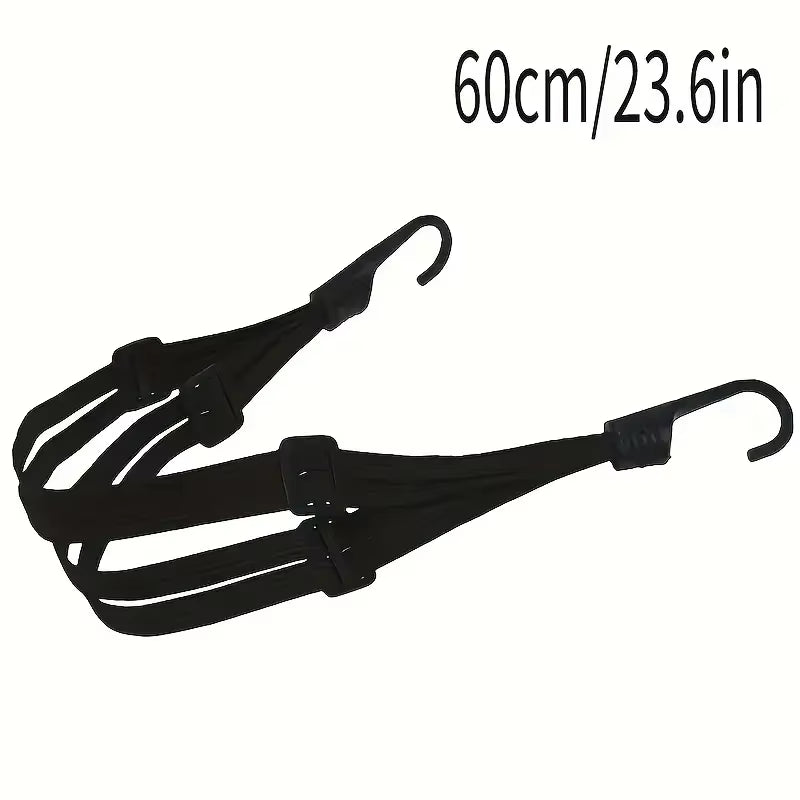 1Pc Motorcycle Elastic Suitcase with Safety Hook-Versatile Helmet Mesh Gear Transport Durable and Sleek for Daily Travel