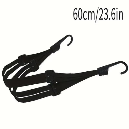 1Pc Motorcycle Elastic Suitcase with Safety Hook-Versatile Helmet Mesh Gear Transport Durable and Sleek for Daily Travel