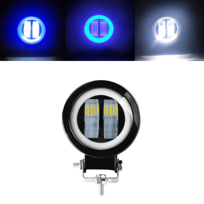 Motorcycle Headlights round Angel Eye Additional Motorcycle Led Lights Spotlights Auxiliary Fog Lights Motorcycle Accessories