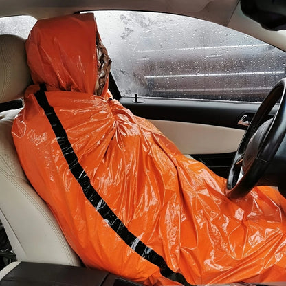 2Pc Emergency Sleeping Bag/Survival Bivy Sack Mylar Thermal Emergency Blanket/Lightweight Shelter for Camping Gear Hiking Travel