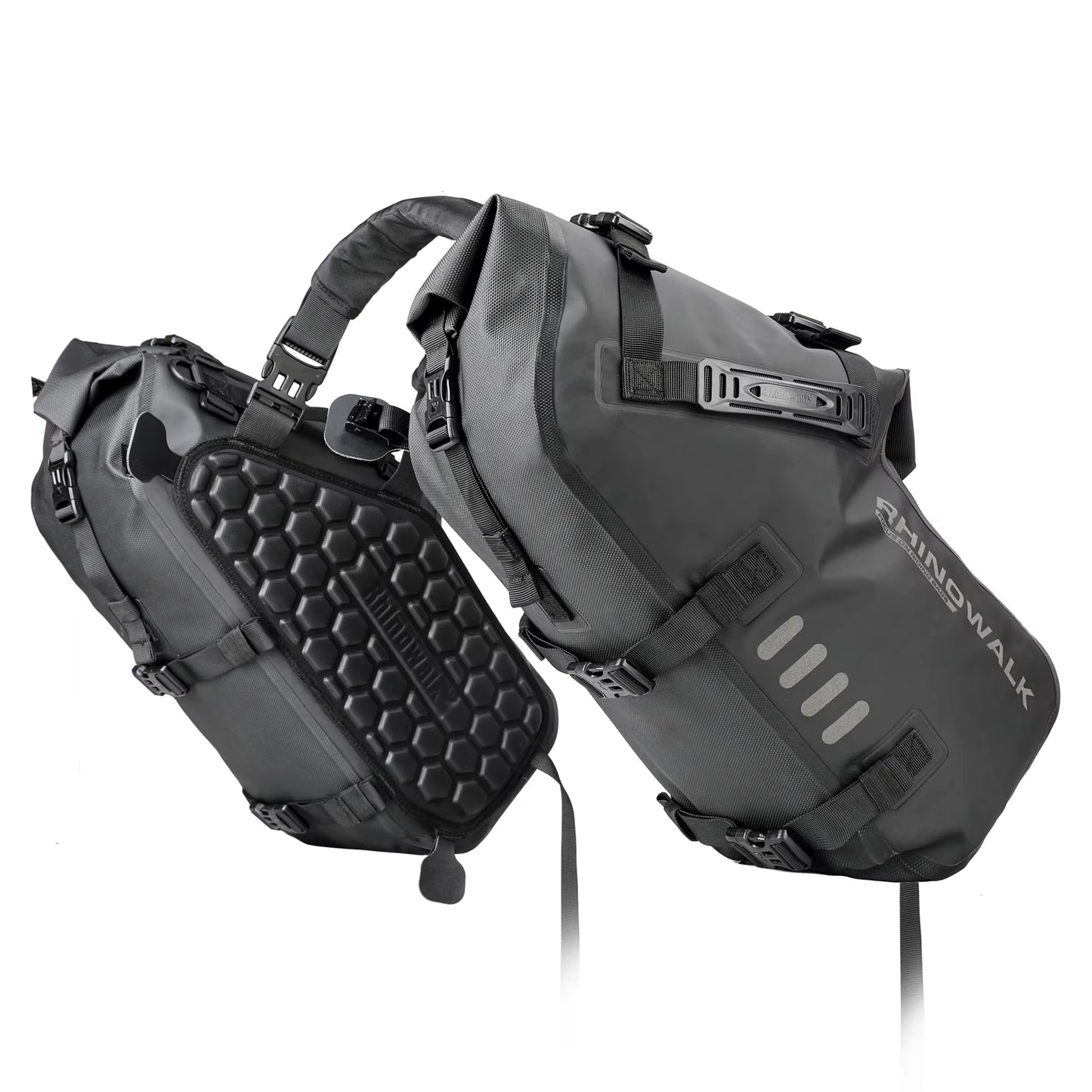 Rhinowalk 28 Liter Waterproof Pannier Bag for Motorcycle Adventure High Quality Motorbike Saddle Drypack-Pair