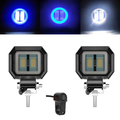 Motorcycle Headlights round Angel Eye Additional Motorcycle Led Lights Spotlights Auxiliary Fog Lights Motorcycle Accessories