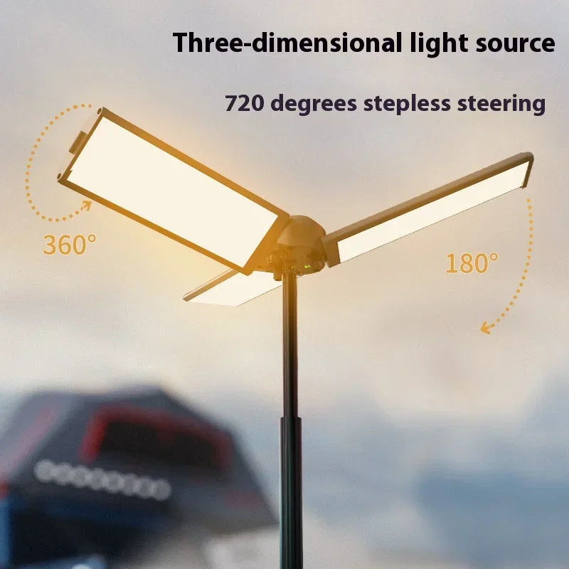Telescopic Camping Lantern 8000Mah Rechargeable Waterproof Flashlights Dimmable Camping Lamp Emergency Camping Hiking Light