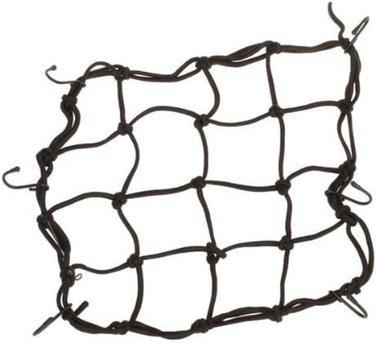 Black Bungee Motorcycle Helmet Cargo Net 6 Hooks Luggage/Package Cargo Net Load Cover Cord Web