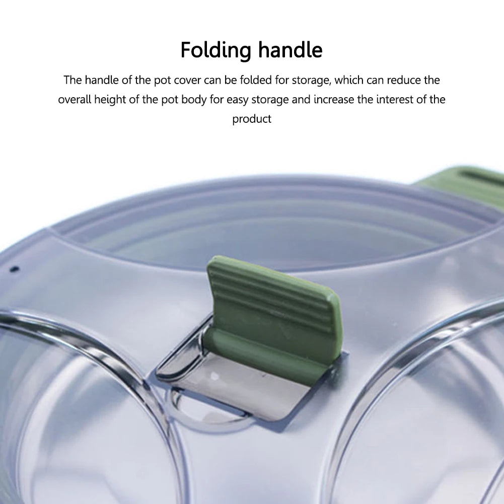 Foldable Portable Camping Cook Pot Saving Space Camping Cookware Pot Heat Resistant with Handle for Hiking Backpacking Tableware