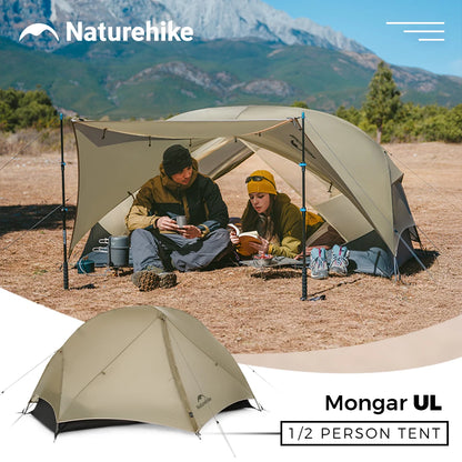 Mongar UL PRO 1-3 People Tent 20D Ultralight Travel Waterproof Hiking Survival Outdoor Camping Portable Sun Shelter