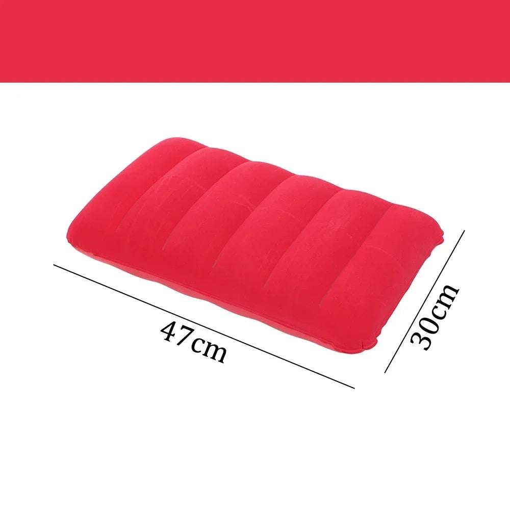 Air Cushion Pillows Outdoor Camping Folding Square Lnflatable Pillows Travel Backrest Plane Head Rest Pillow Camping