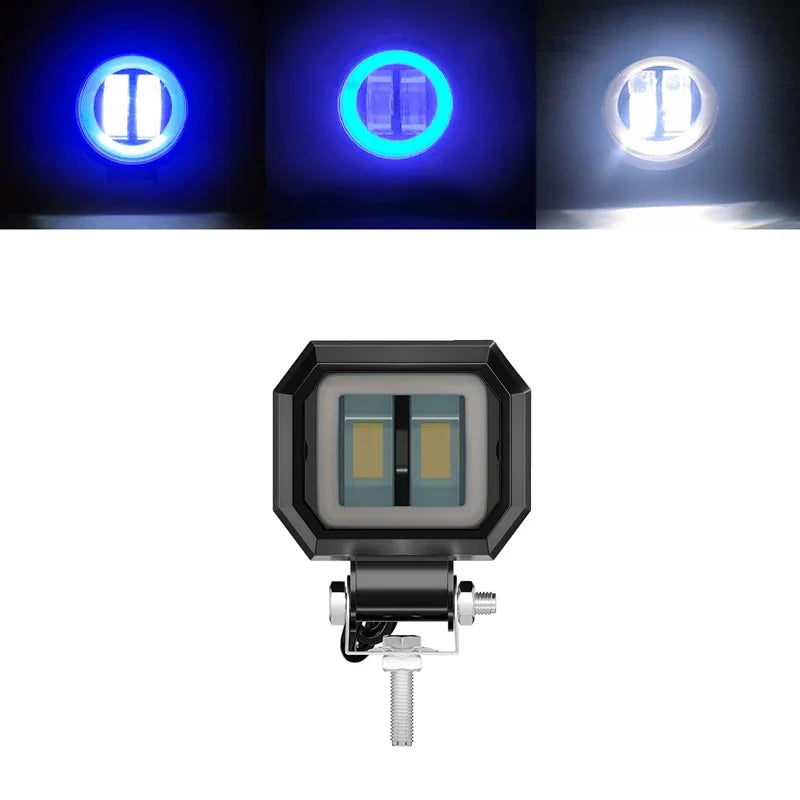 Motorcycle Headlights round Angel Eye Additional Motorcycle Led Lights Spotlights Auxiliary Fog Lights Motorcycle Accessories