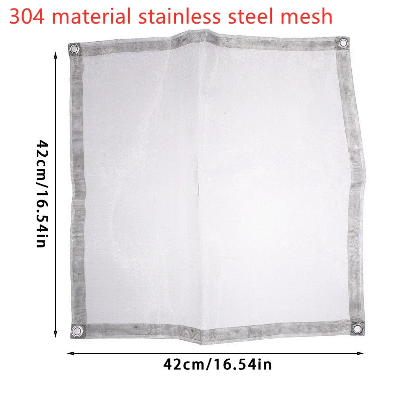 Portable Outdoor Fire Pit Collapsing Steel Mesh or Fire Stand Stove Shelf for Wood Heater Camping Supplies Backyard Garden