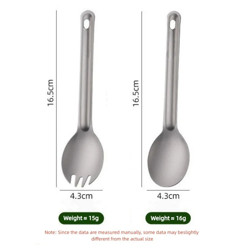 Titanium Camping Spork Spoon Portable Lightweight Outdoor Utensil for Picnic Camping Hiking Camping Equipment