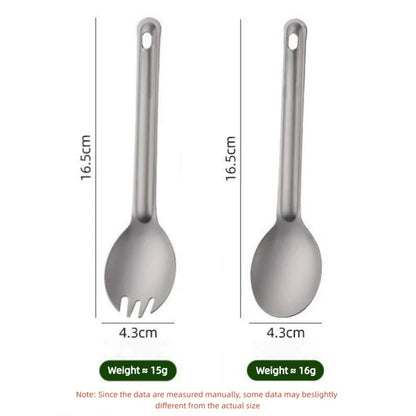 Titanium Camping Spork Spoon Portable Lightweight Outdoor Utensil for Picnic Camping Hiking Camping Equipment