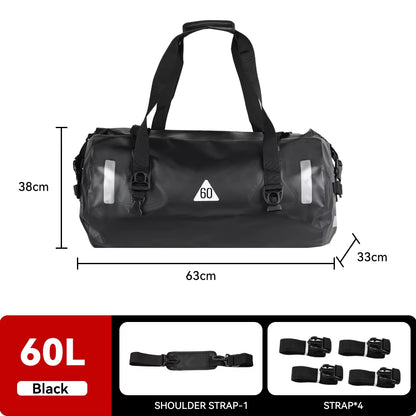 Universal Motorcycle Bags Waterproof Bag 40L 80L/90L Motorbike Dry Duffel Bag for Travel,Motorcycling, Cycling,Hiking,Camping
