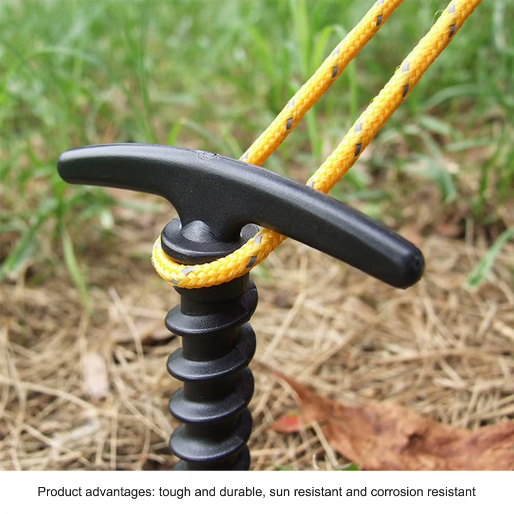 10Pcs/Pack Tent Pegs Ground Nails Outdoor Camping Peg Screw Anchor Stakes Hiking Tent Pins Windproof Tent Accessories 14.5X7Cm