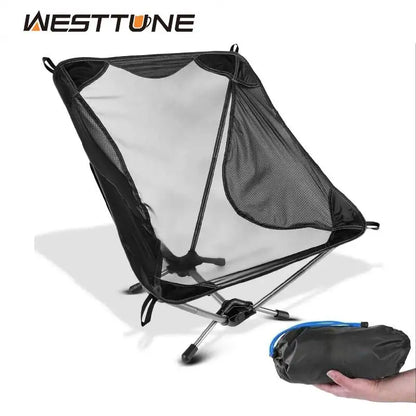 WESTTUNE 780G Ultralight Camping Chair Aluminum Alloy Lightweight Outdoor Folding Chair Moon Chair for Backpacking Hiking Travel