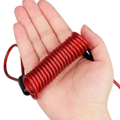 120Cm Motorcycle Scooter Disc Lock Reminder Cable anti Theft Protection Disc Lock Cable Security Steel Wire Spring Helmets Lock
