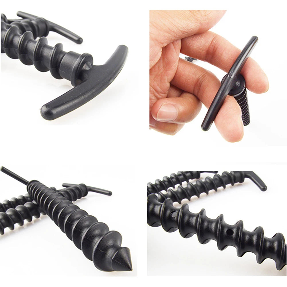 10Pcs/Pack Tent Pegs Ground Nails Outdoor Camping Peg Screw Anchor Stakes Hiking Tent Pins Windproof Tent Accessories 14.5X7Cm