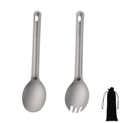 Titanium Camping Spork Spoon Portable Lightweight Outdoor Utensil for Picnic Camping Hiking Camping Equipment