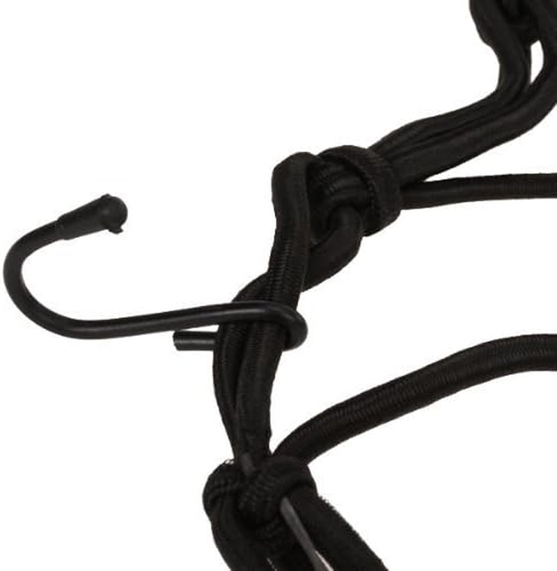 Black Bungee Motorcycle Helmet Cargo Net 6 Hooks Luggage/Package Cargo Net Load Cover Cord Web