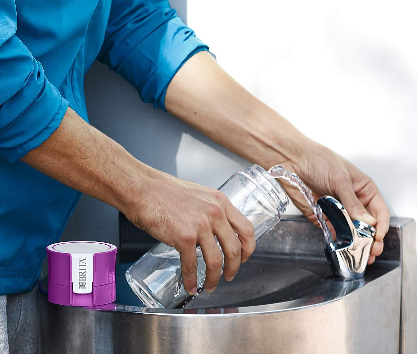 BRITA Fill + Go Vital Water Bottle 0.6L with Microdisc Filter Cartridges
