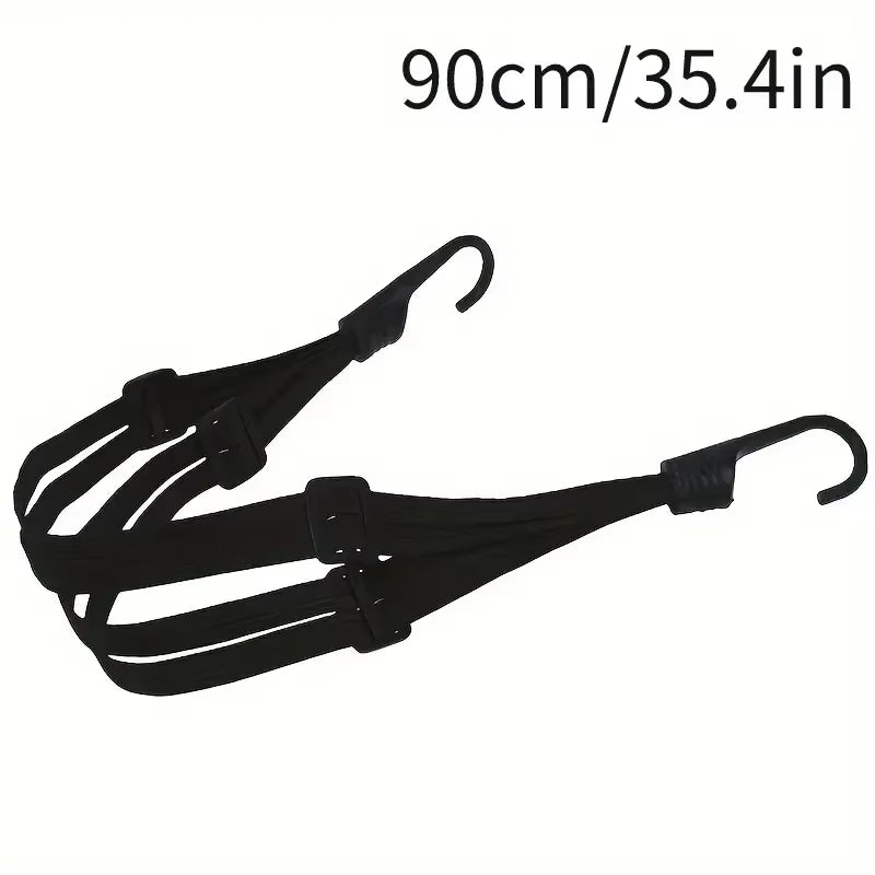 1Pc Motorcycle Elastic Suitcase with Safety Hook-Versatile Helmet Mesh Gear Transport Durable and Sleek for Daily Travel