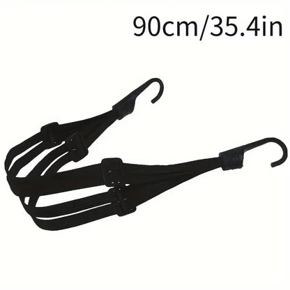 1Pc Motorcycle Elastic Suitcase with Safety Hook-Versatile Helmet Mesh Gear Transport Durable and Sleek for Daily Travel