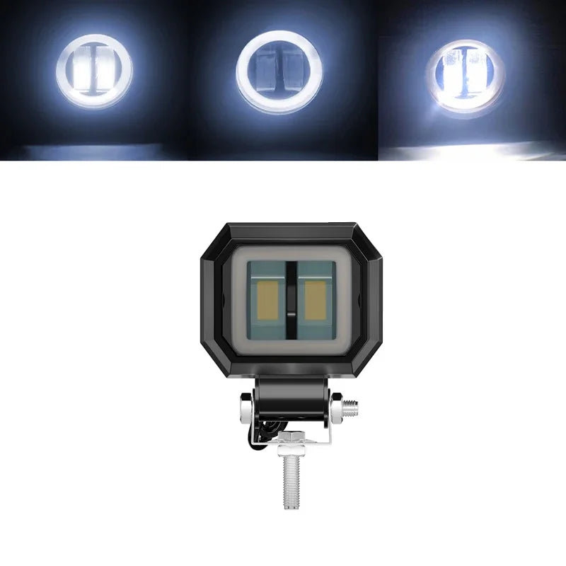 Motorcycle Headlights round Angel Eye Additional Motorcycle Led Lights Spotlights Auxiliary Fog Lights Motorcycle Accessories