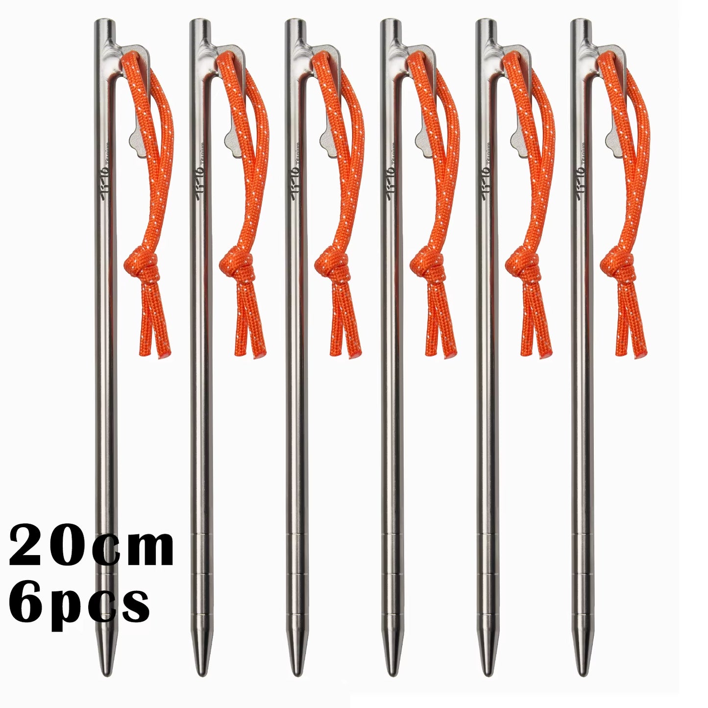 Tito Titanium Alloy Tent Pegs Outdoor Camping Tent Nail Anti-Bending Heavy Duty Canopy Titanium Tent Stake 20/24/30/35/40Cm