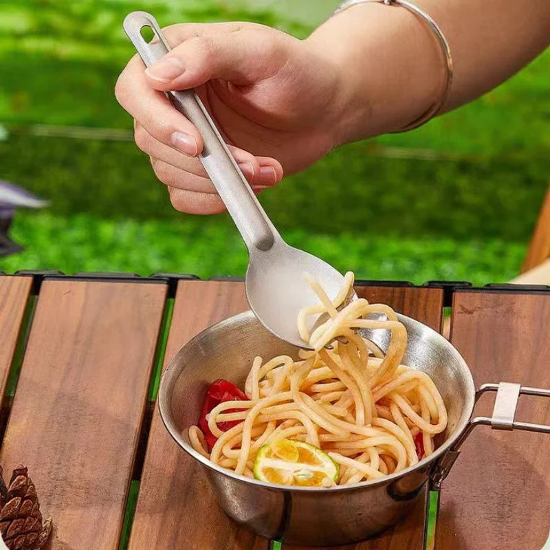 Titanium Camping Spork Spoon Portable Lightweight Outdoor Utensil for Picnic Camping Hiking Camping Equipment