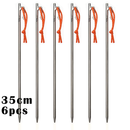 Tito Titanium Alloy Tent Pegs Outdoor Camping Tent Nail Anti-Bending Heavy Duty Canopy Titanium Tent Stake 20/24/30/35/40Cm