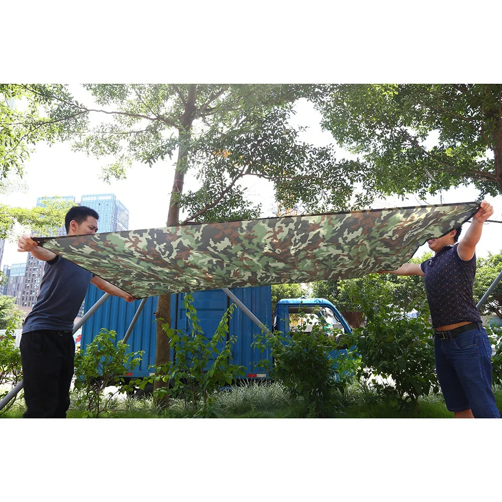 Camouflage Tent Tarp Ultralight Camping Hunting Shelter Rainproof Tarp Tourist Awning Portable Camping Survival Tent