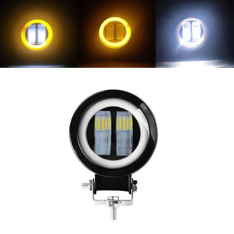 Motorcycle Headlights round Angel Eye Additional Motorcycle Led Lights Spotlights Auxiliary Fog Lights Motorcycle Accessories