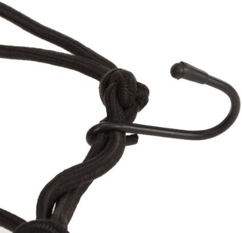 Black Bungee Motorcycle Helmet Cargo Net 6 Hooks Luggage/Package Cargo Net Load Cover Cord Web