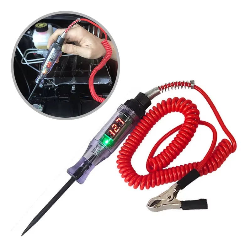 Car Truck Voltage Circuit Tester 6V 12V 24V Auto Car Diagnostic Probe Test Pen Light Bulb Electric Measuring Pen Repair Tools