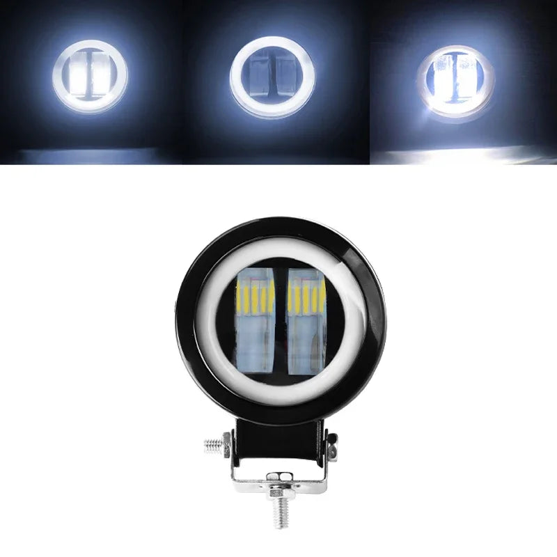 Motorcycle Headlights round Angel Eye Additional Motorcycle Led Lights Spotlights Auxiliary Fog Lights Motorcycle Accessories