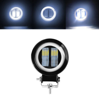 Motorcycle Headlights round Angel Eye Additional Motorcycle Led Lights Spotlights Auxiliary Fog Lights Motorcycle Accessories