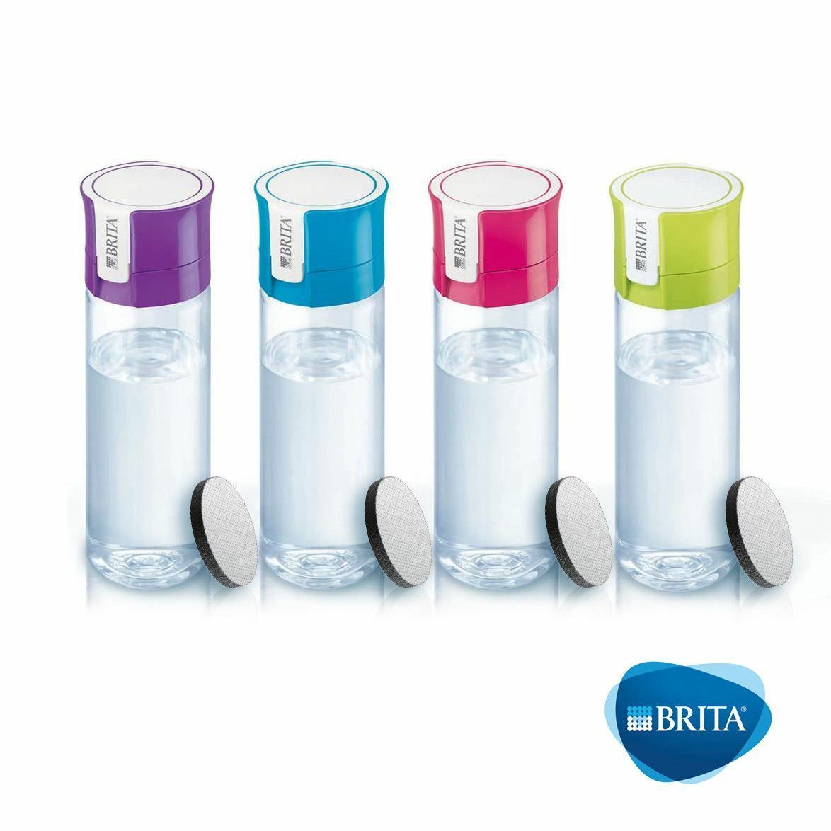 BRITA Fill + Go Vital Water Bottle 0.6L with Microdisc Filter Cartridges