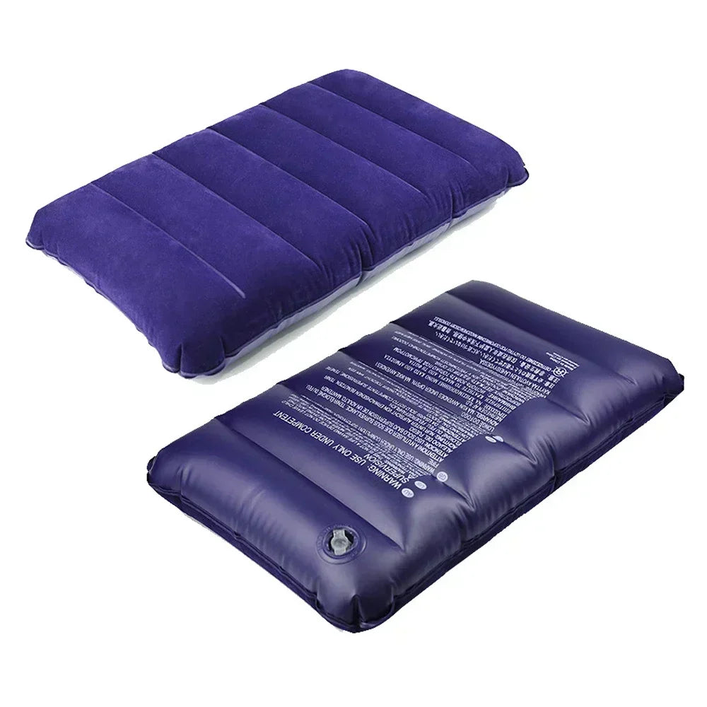 Air Cushion Pillows Outdoor Camping Folding Square Lnflatable Pillows Travel Backrest Plane Head Rest Pillow Camping