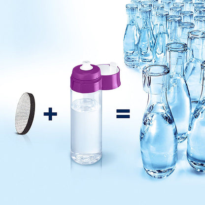 BRITA Fill + Go Vital Water Bottle 0.6L with Microdisc Filter Cartridges