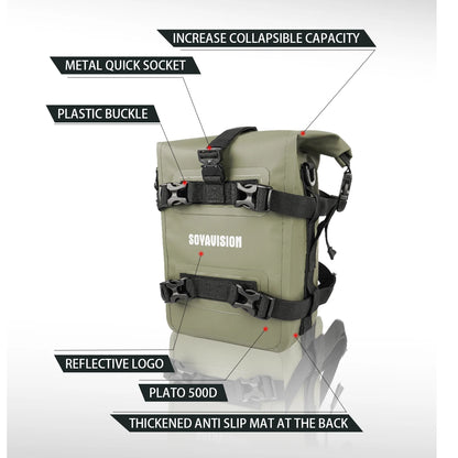 Motorcycle Bumpers Bag Waterproof Motorcycle Side Frame Bag Motorcycle Crash Bar Bag Mounting Base