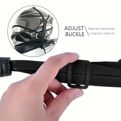 1Pc Motorcycle Elastic Suitcase with Safety Hook-Versatile Helmet Mesh Gear Transport Durable and Sleek for Daily Travel